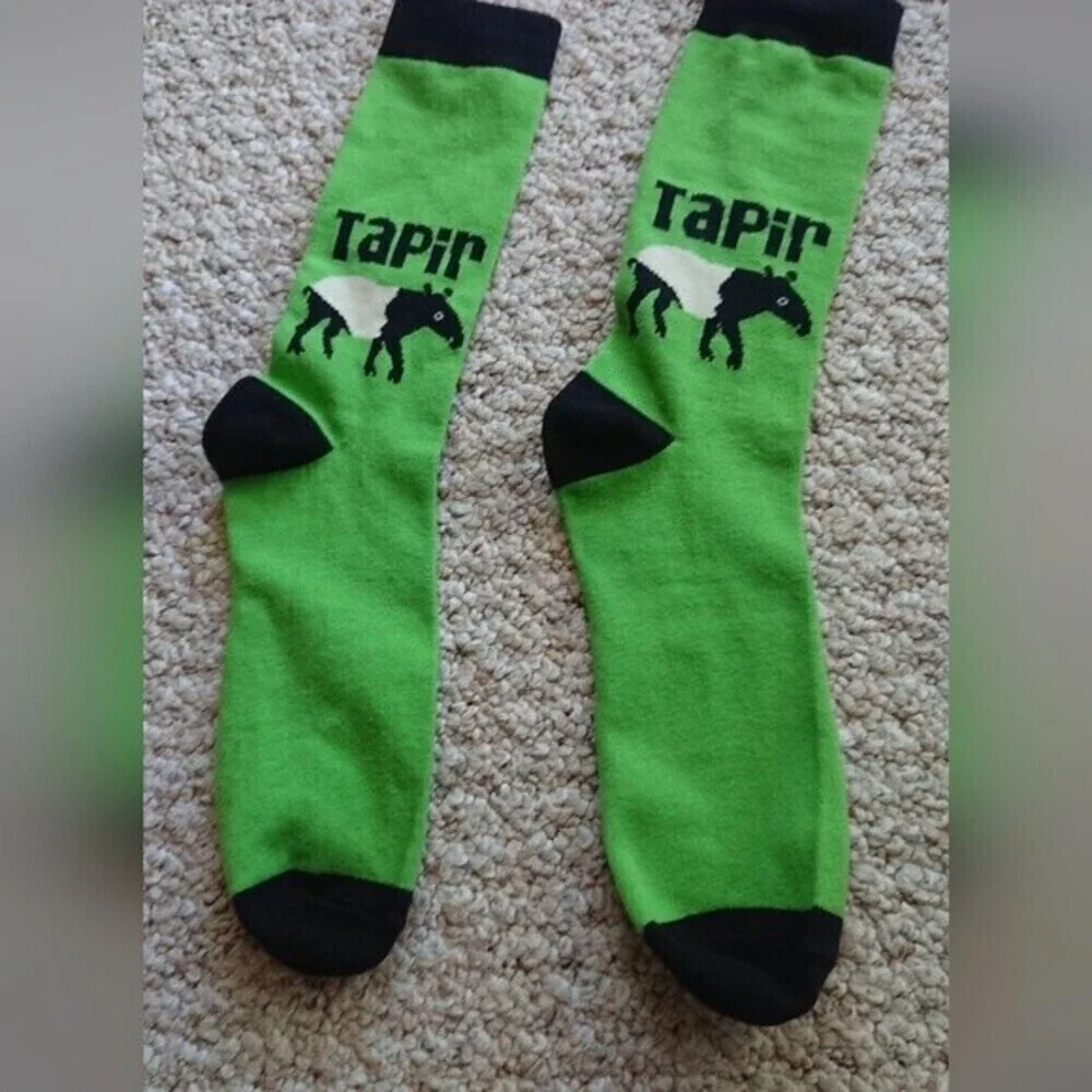 Archie McPhee green Tapir Socks